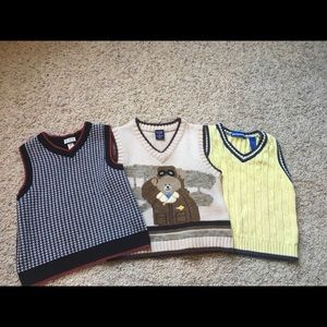 Lot of 3 Kids Boy Sweater Vest Size 2T-3T